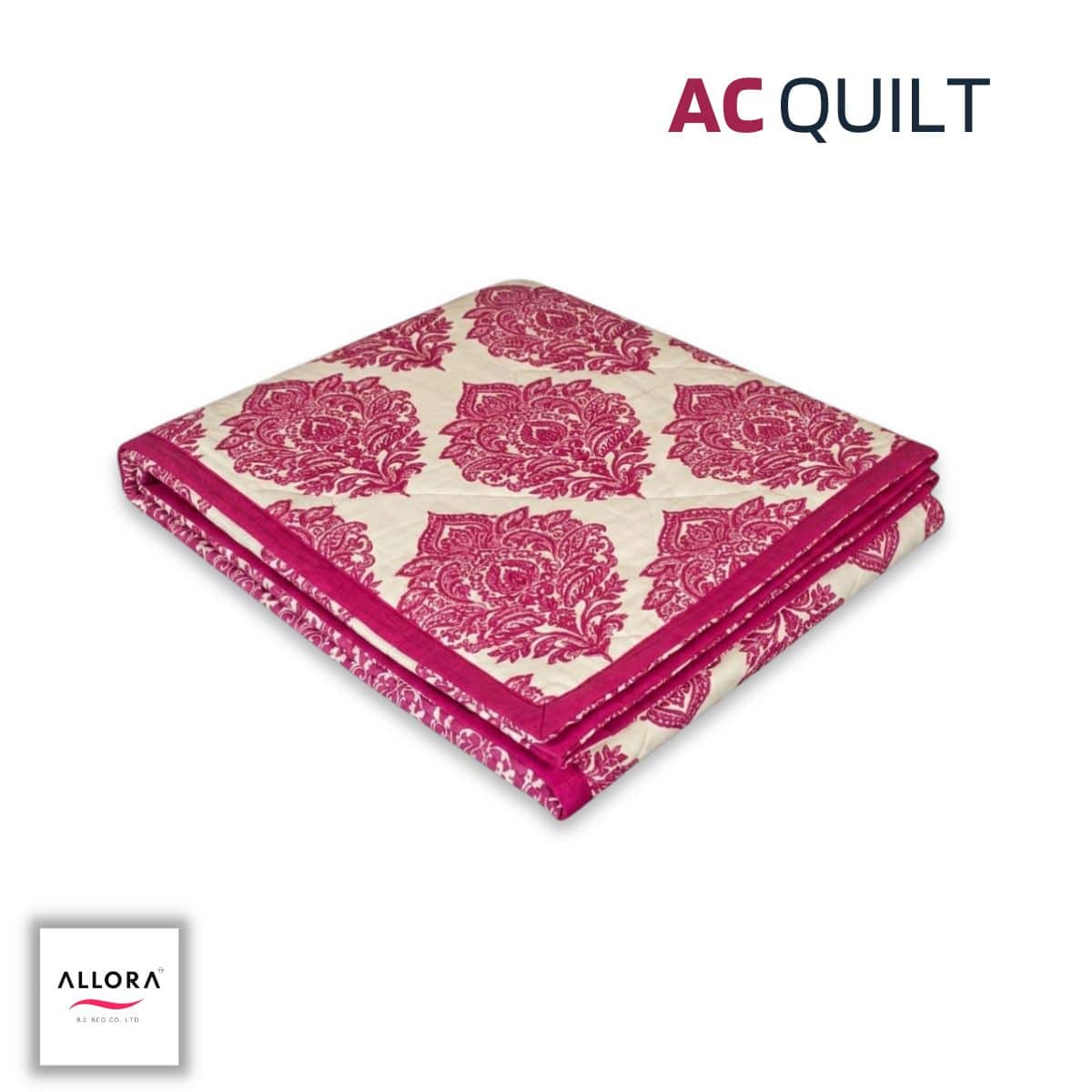 Regal Block Motif AC Quilt – Magenta