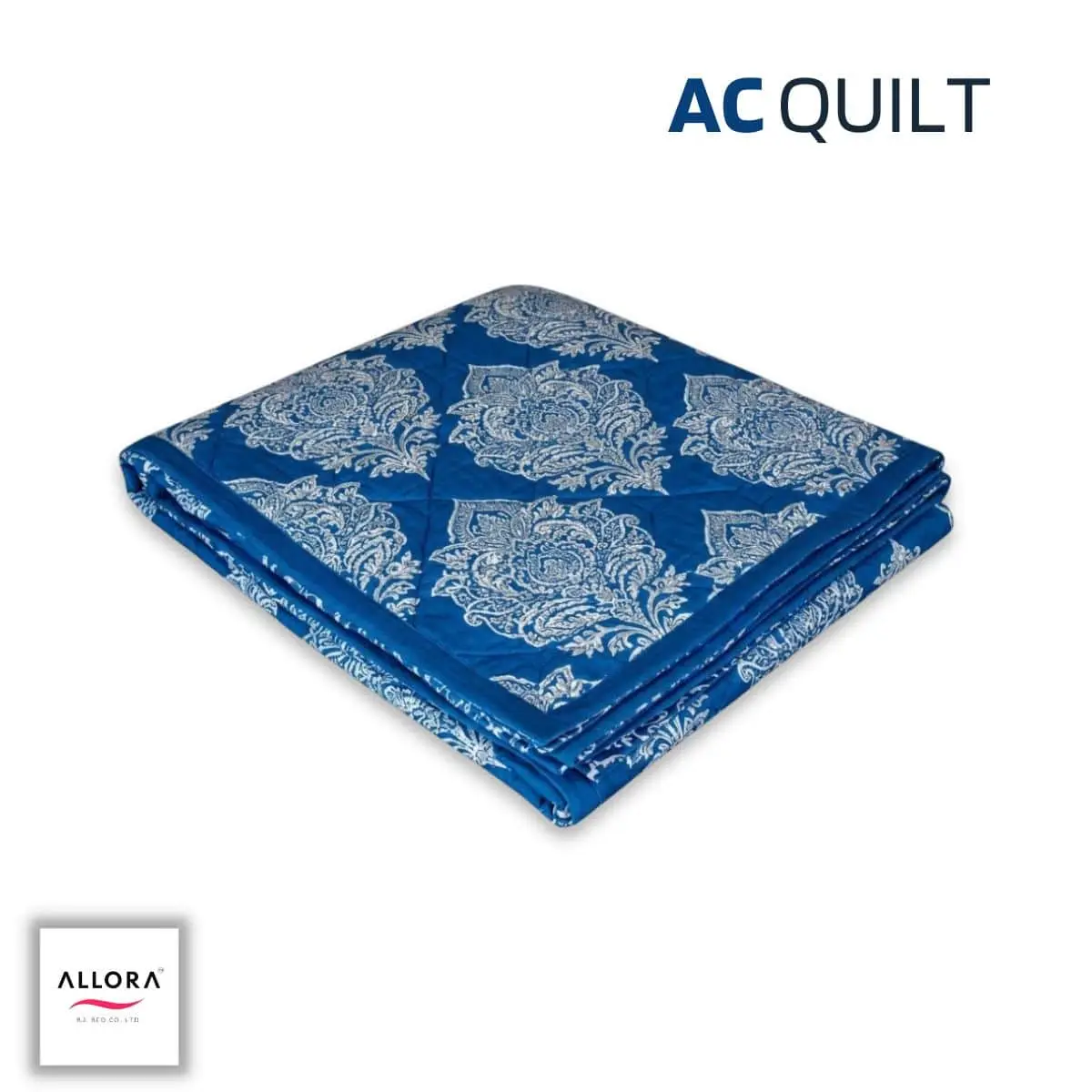 Regal Block Motif AC Quilt – Blue
