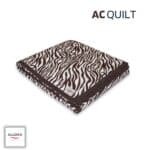 Zebra Printed AC Quilt – Maroon
