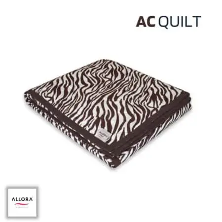 Zebra Printed AC Quilt – Maroon