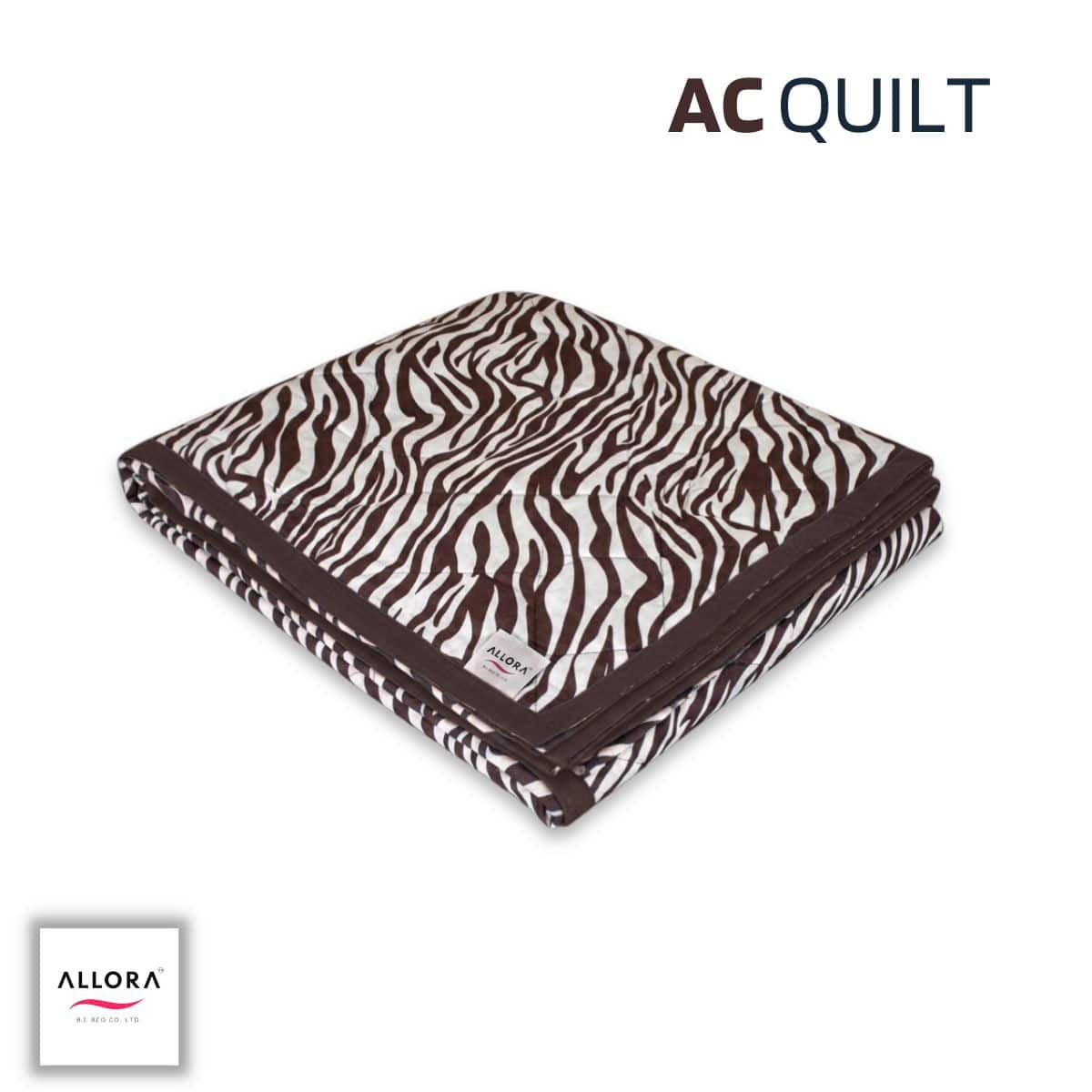 Zebra Printed AC Quilt – Maroon