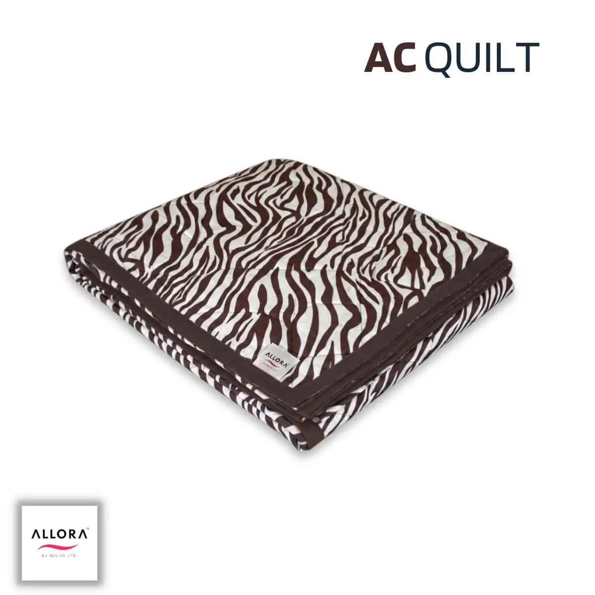 Zebra Printed AC Quilt – Maroon