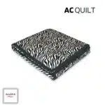 Zebra Printed AC Quilt – Black