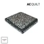 Zebra Printed AC Quilt – Black