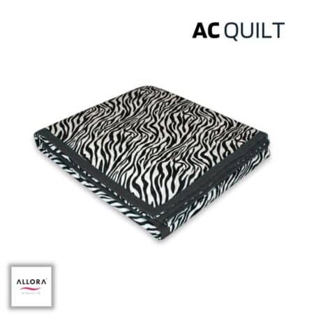 Zebra Printed AC Quilt – Black