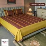 Heritage Weave Embroidered Bedsheet - Brown