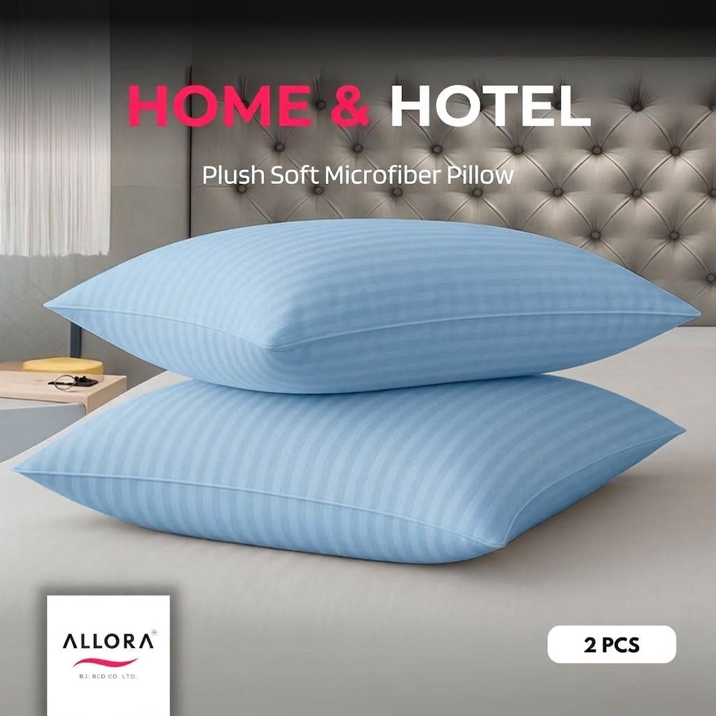 Sky Stripe Hotel Type Microfiber Pillow